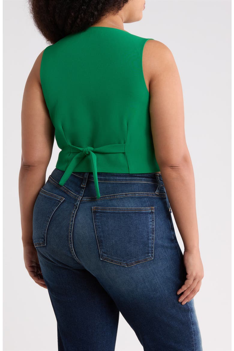 Stretch Woven Vest, Alternate, color, KELLY-GREEN