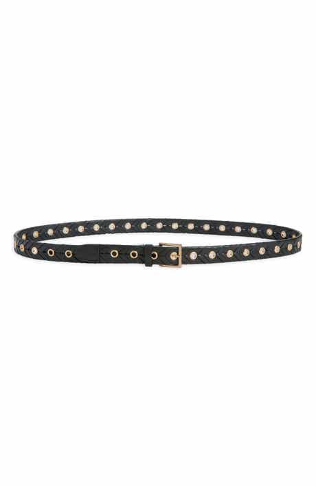 AllSaints Woven Leather Eyelet Belt
