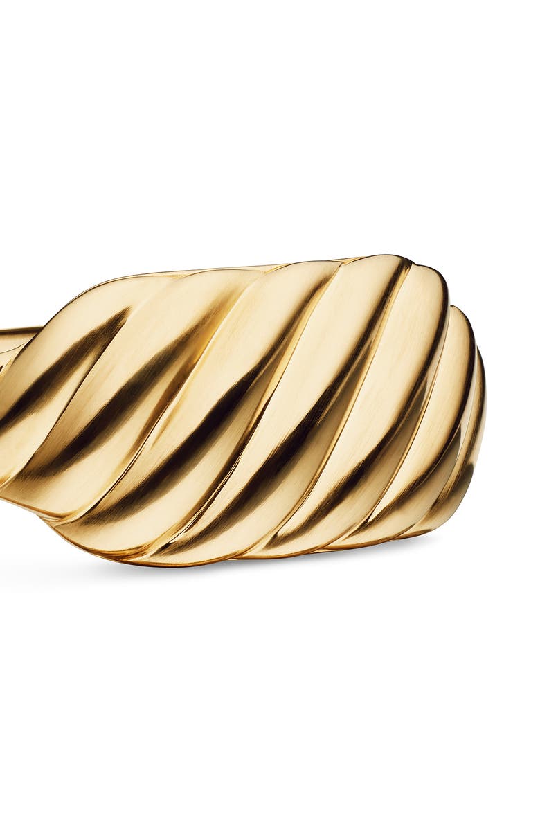 David Yurman Sculpted Cable Contour Ring in 18K Yellow Gold, Alternate, color, 