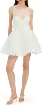 Bardot Hilda Embroidered Tulle Hoop Minidress