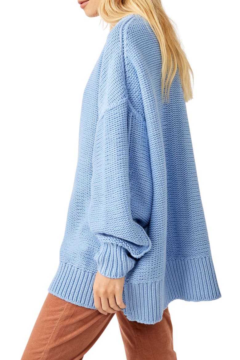 Alli V-Neck Sweater, Alternate, color, PLACID BLUE