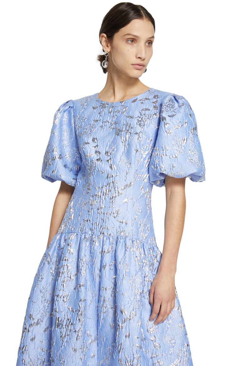 Jonathan Simkhai Women's Faith Metallic Matelassé Dress, Alternate, color, PERIWINKLE