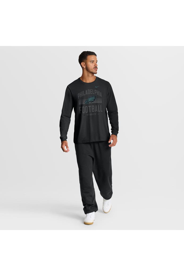 Men's Nike Black Philadelphia Eagles Always Prepared Essential Cotton Long Sleeve T-Shirt, Alternate, color, Black