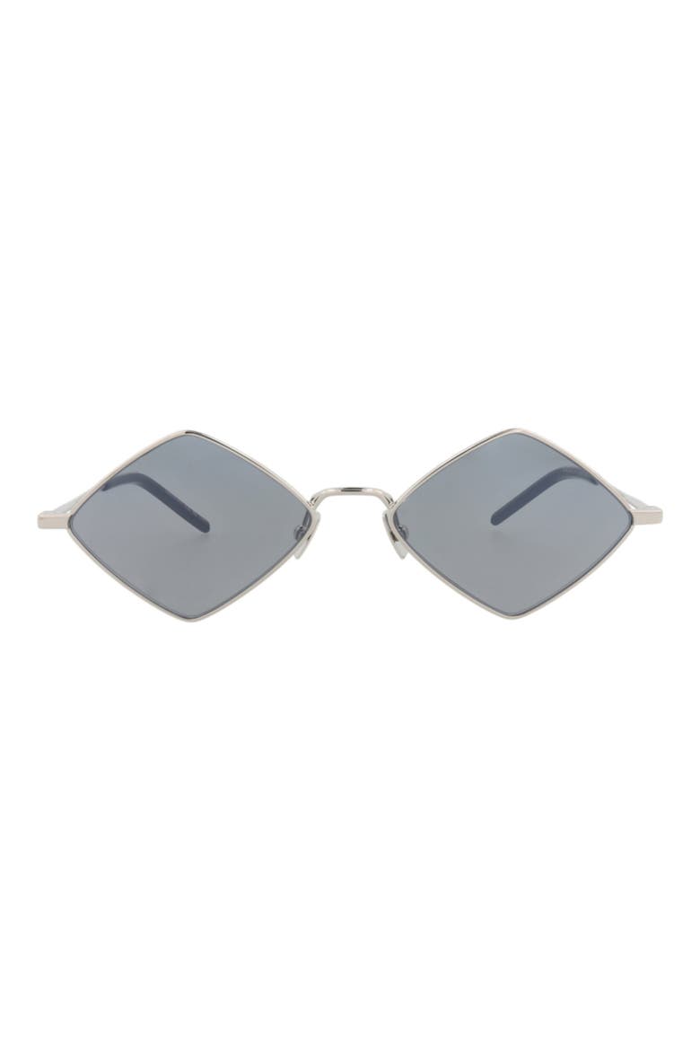 55mm Diamond Metal Sunglasses, Main, color, SILVER SILVER SILVER