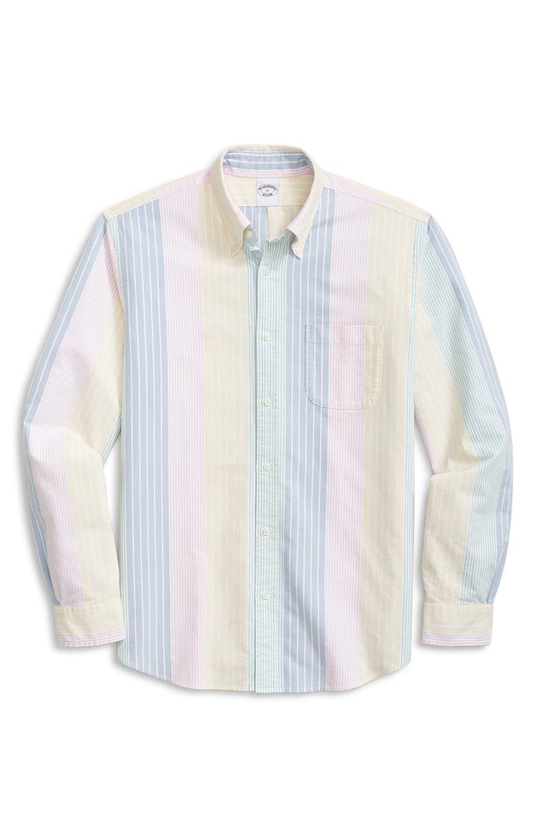 Brooks Brothers Friday Oxford Shirt, Main, color, Multi Arch Ivy Stripe