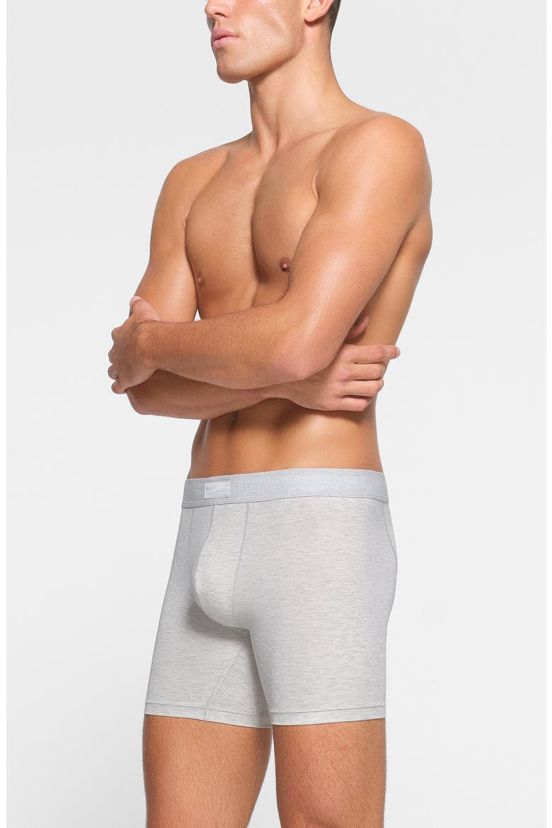 3-Pack 5-Inch Stretch Cotton & Modal Boxer Briefs, Alternate, color, HEATHER MULTI