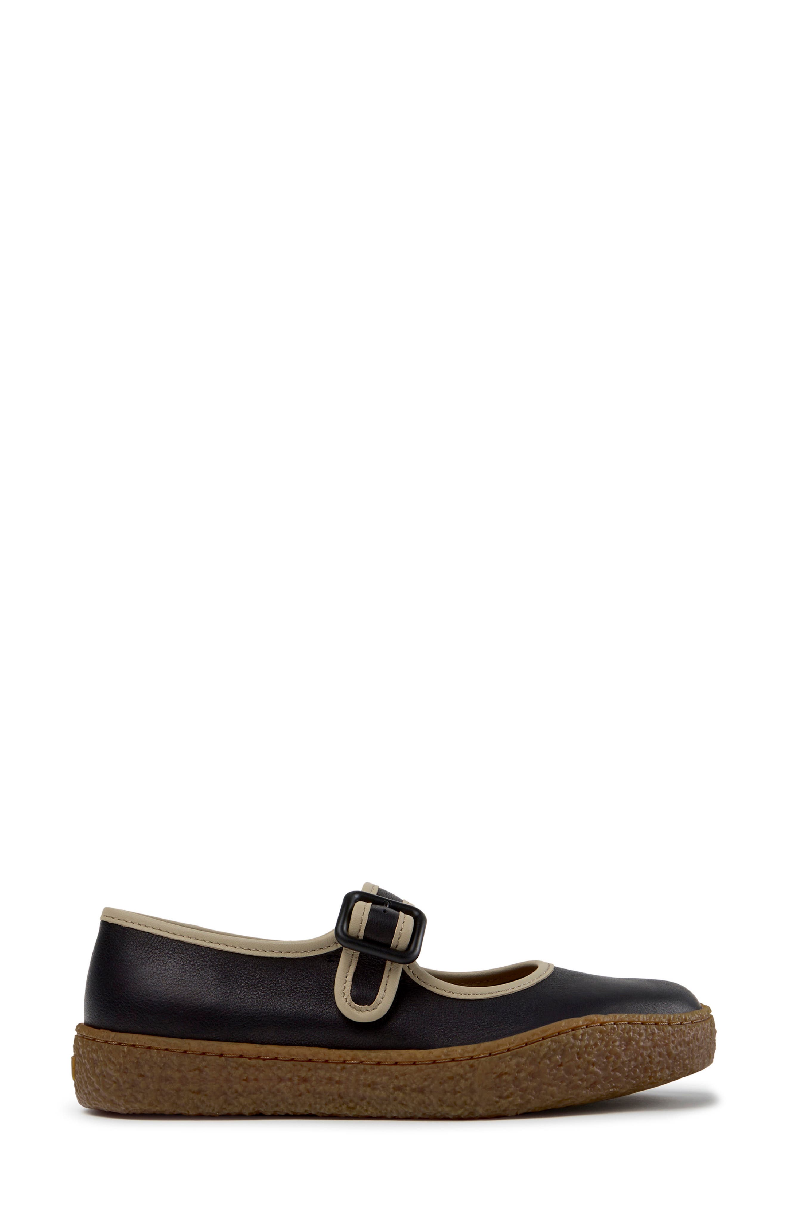 Peu Terreno Mary Jane Flat, Alternate, color, BLACK