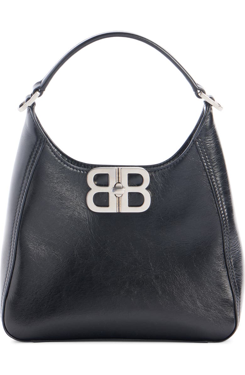 Balenciaga BB Soft Lambskin Leather Hobo Bag, Main, color,