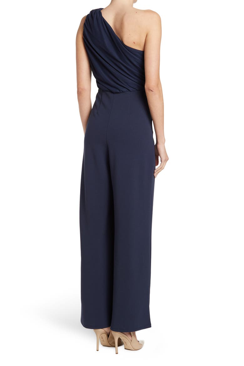 Ava One-Shoulder Wide Leg Jumpsuit, Alternate, color, NAVY BLAZER