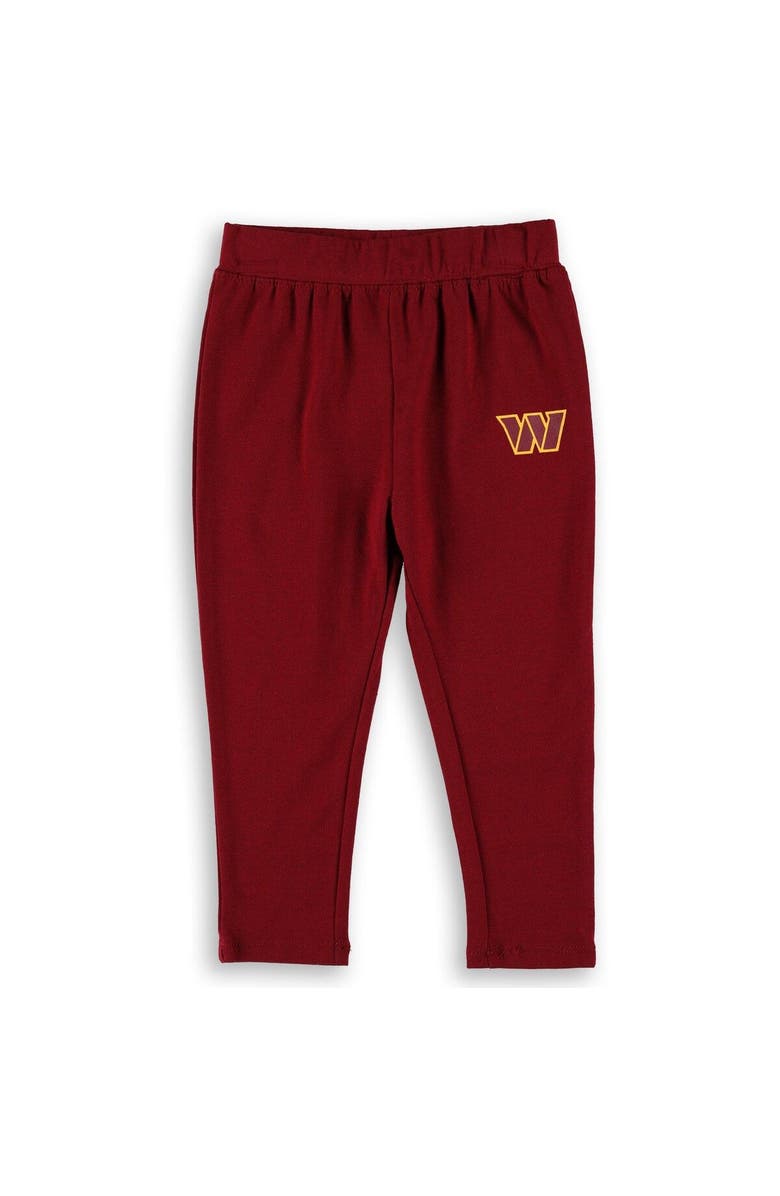 Outerstuff Toddler Gold/Burgundy Washington Commanders Forever Love T-Shirt & Leggings Set, Alternate, color, 