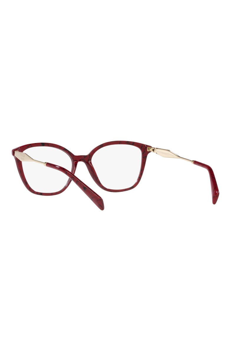 Prada 52mm Butterfly Optical Glasses, Alternate, color, Grey