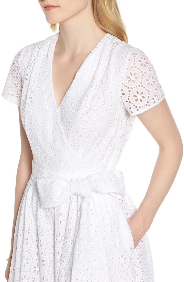 1901 Cotton Eyelet Short Sleeve Dress, Alternate, color, 