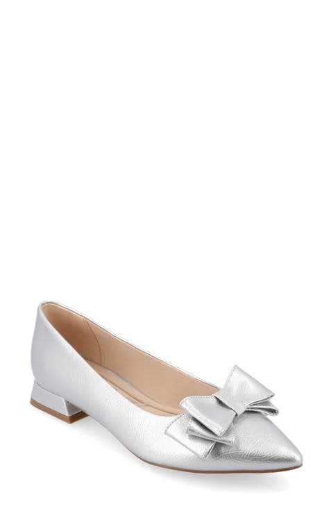 Ophelia Bow Pointed Toe Flat (Women)