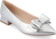 Journee Collection Ophelia Bow Pointed Toe Flat