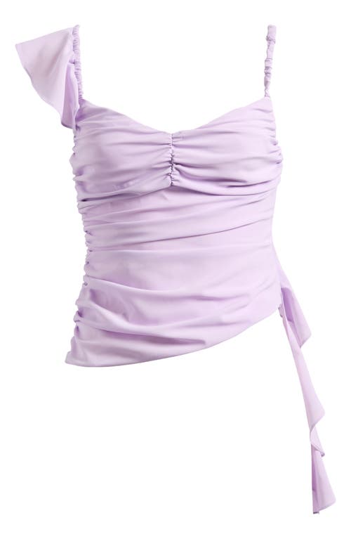 MISTRESS ROCKS MISTRESS ROCKS ASYMMETRIC RUFFLE TANK 