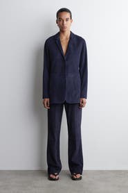 COS Suede Straight-leg Trousers