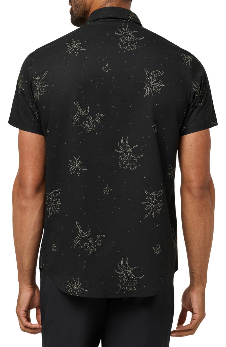 TravisMathew Holding Co Performance Print Shirt, Alternate, color, Black