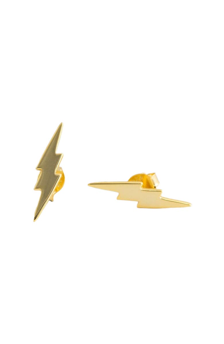 Saint + Sofia Lightning Earrings, Main, color, Gold