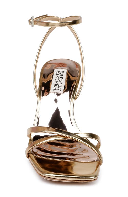 Badgley Mischka Callie Ankle Strap Sandal In Gold