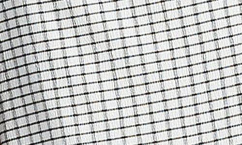 Vince Check Side-ruched Tank Dress In White