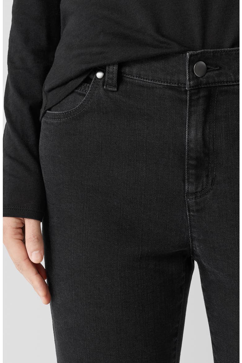High Waist Ankle Slim Jeans, Alternate, color, BLACK