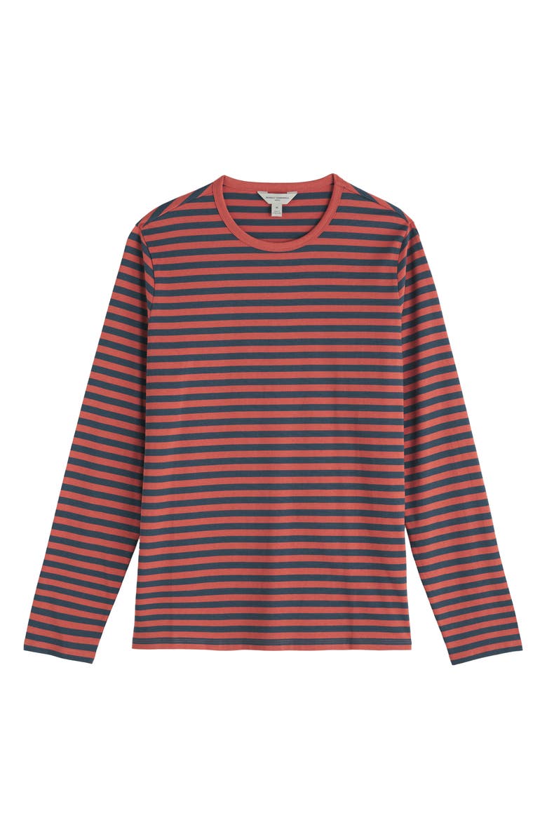 Seasalt Cornwall Sailor Stripe Long Sleeve Organic Cotton T-Shirt, Alternate, color, Mini Cornish Dusty Copper