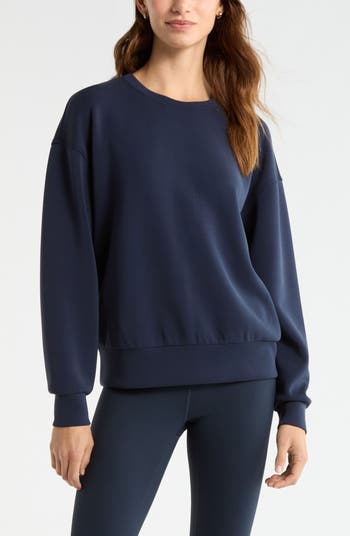 Zella Ultrasoft Boxy Crew Sweatshirt | Nordstrom