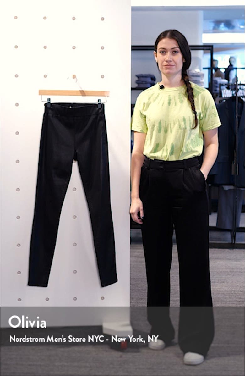 Rochelle Coated High Waist Pull-On Skinny Jeans, sales video thumbnail