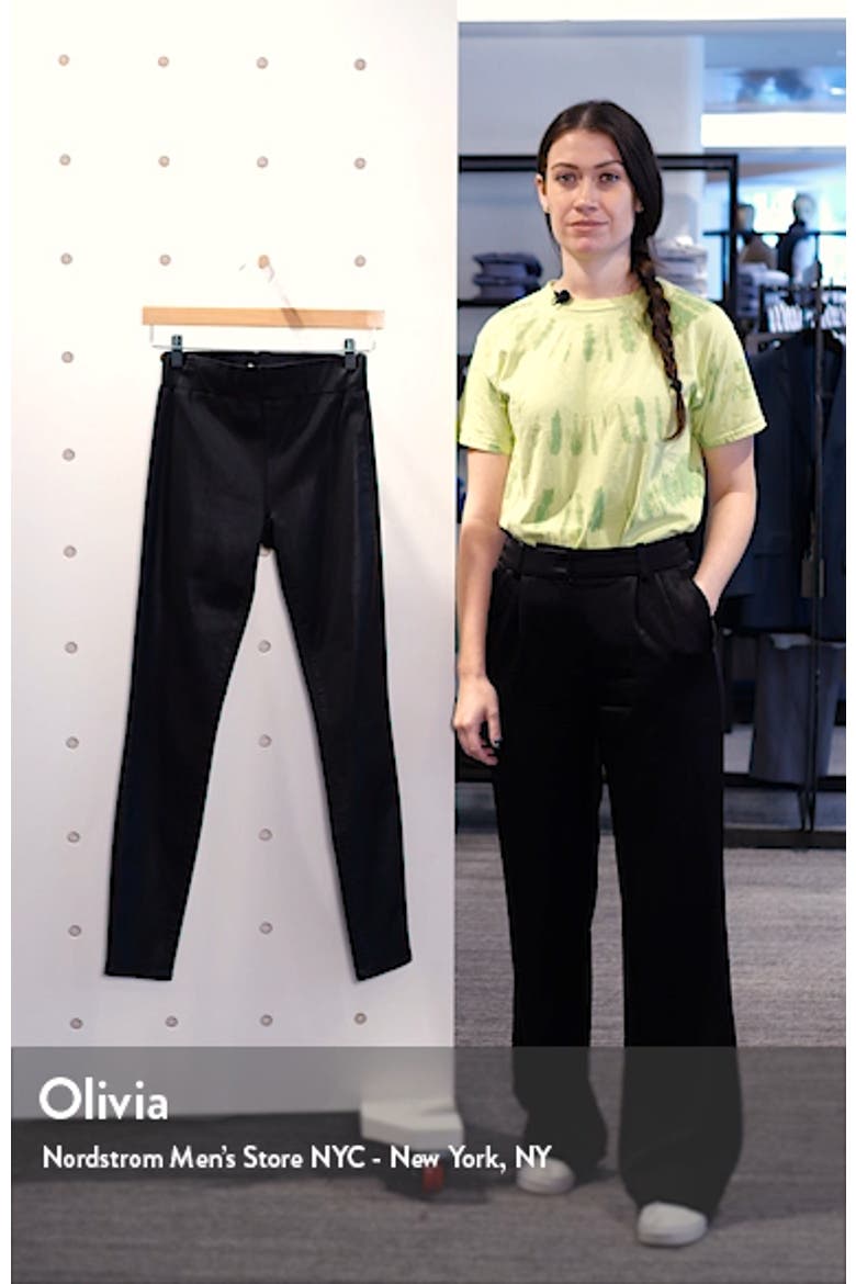Rochelle Coated High Waist Pull-On Skinny Jeans video