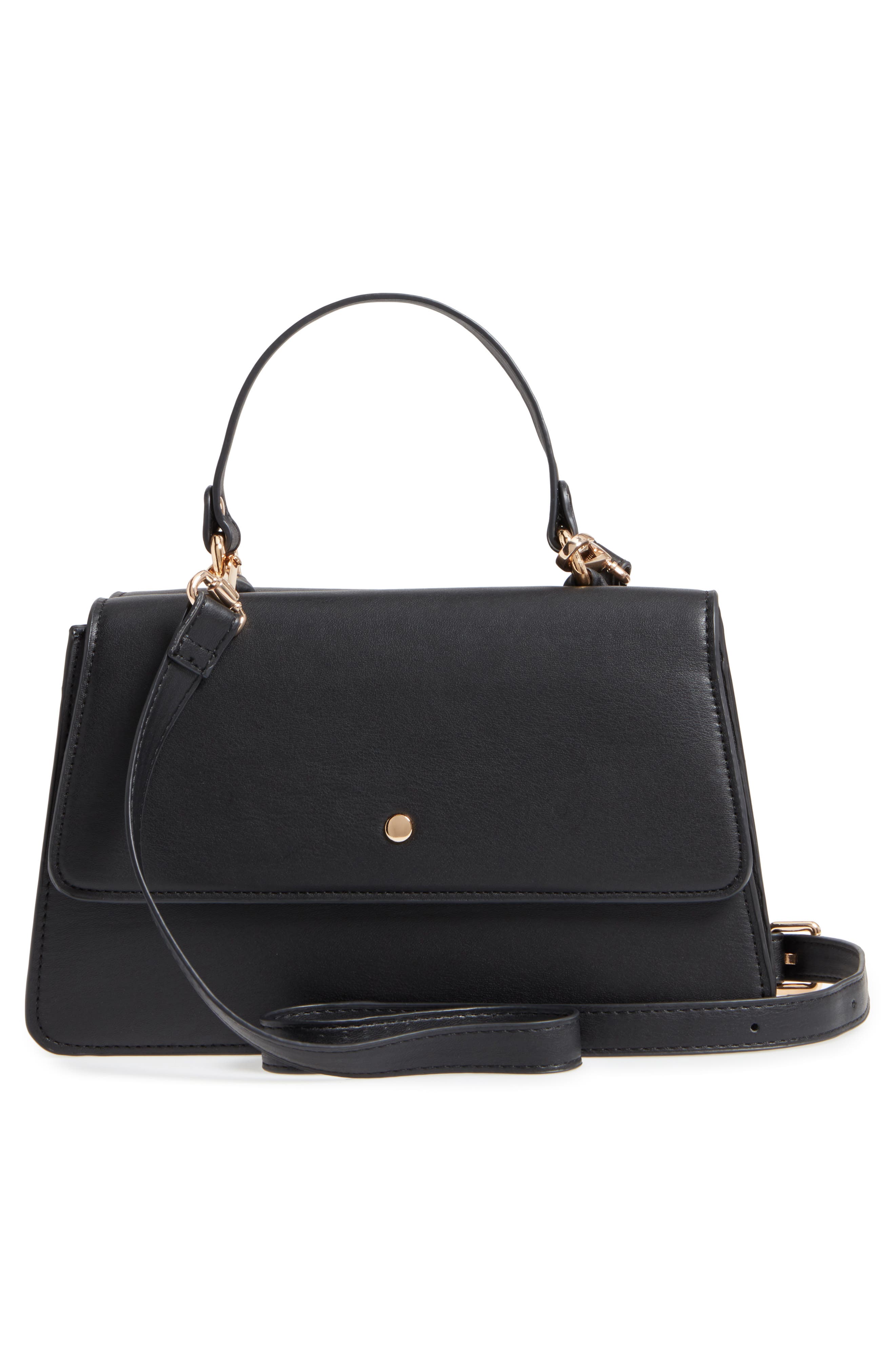 Sole Society Faux Leather Satchel, Alternate, color, 