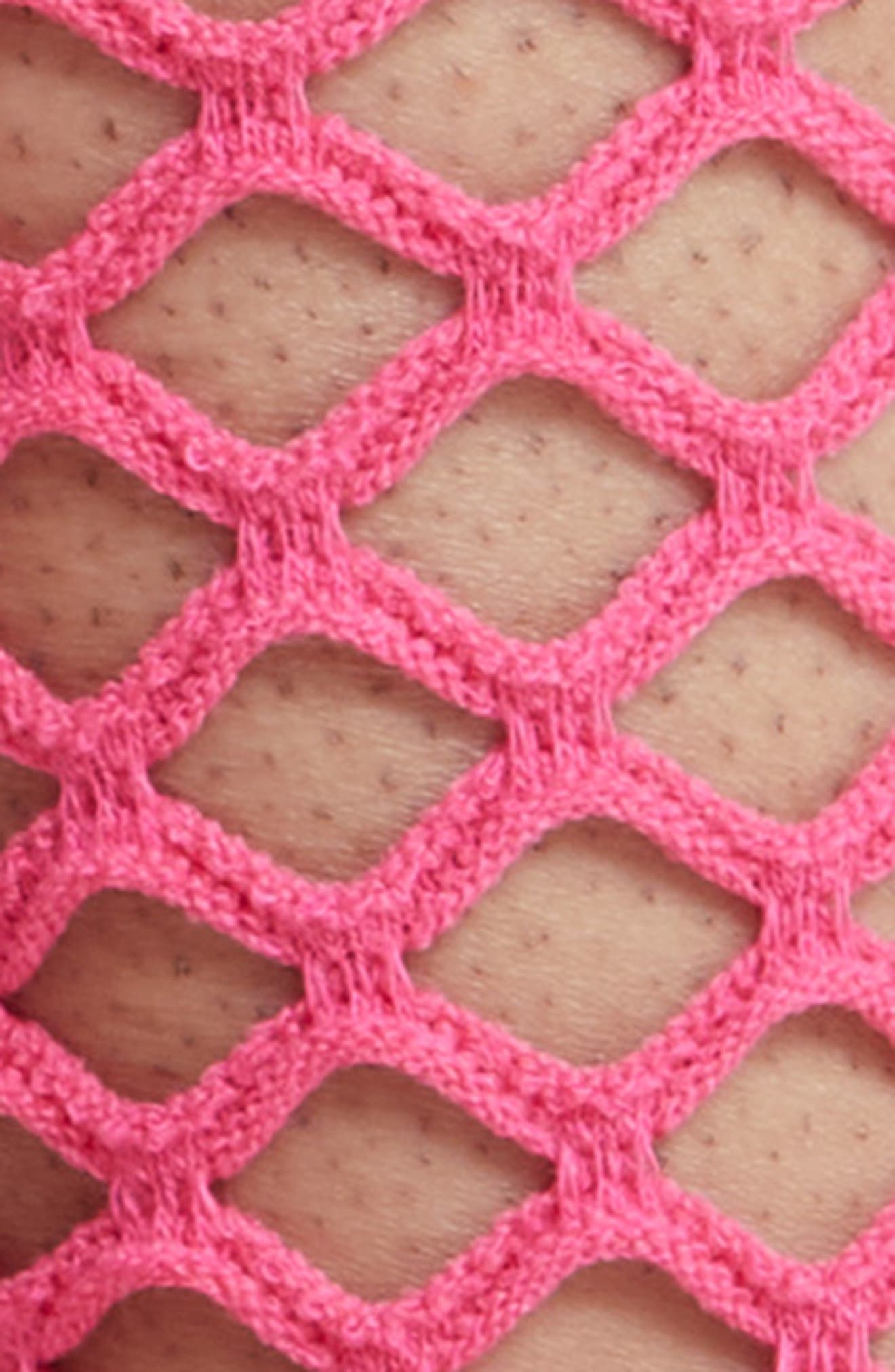 Hedge Fishnet Cotton Blend Crew Socks - image 2