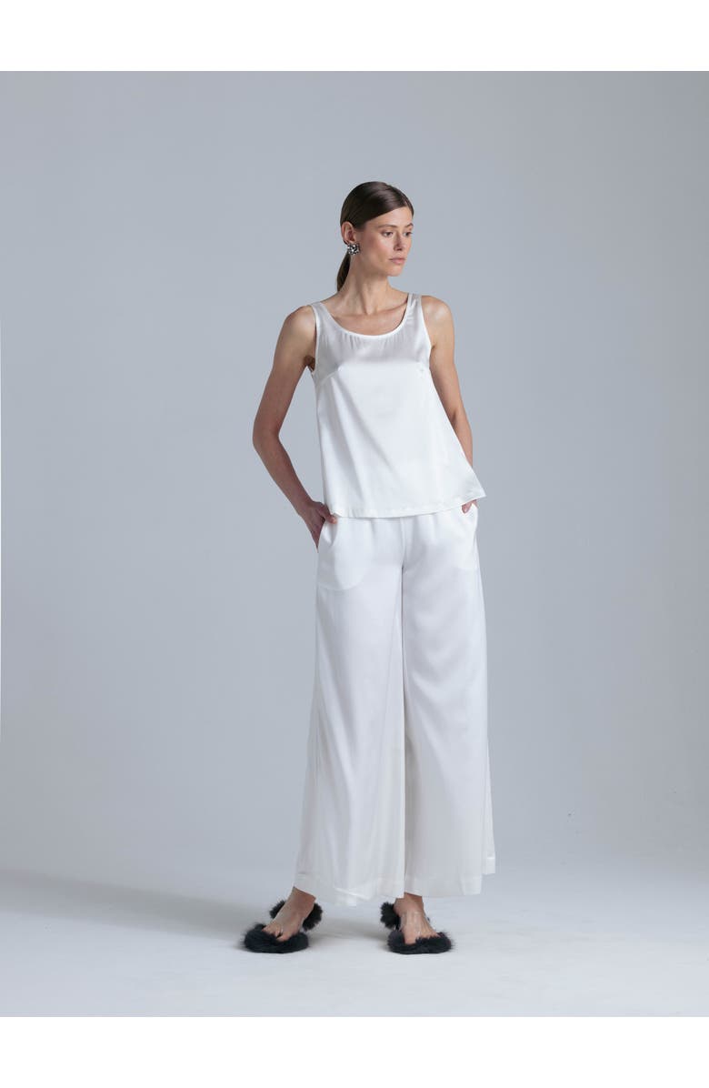 Alas Silk Tank Top, Alternate, color, Milk White