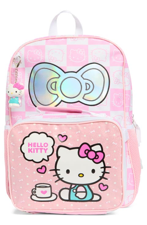 Kids' Hello Kitty Backpack, Lunch Box & Key Chain Set (Big Kid)