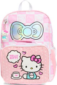 USPA ACCESSORIES Kids' Hello Kitty Backpack, Lunch Box & Key Chain Set