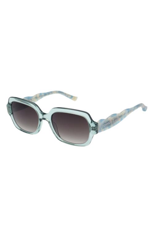 Florence By Mills 55mm Rectangular Sunglasses In Green