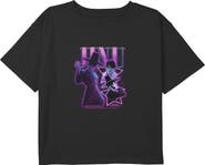 KPop Demon Hunters Girls' Idol Jinu Collage Cropped Short Sleeve Boxy Cropped T-Shirt