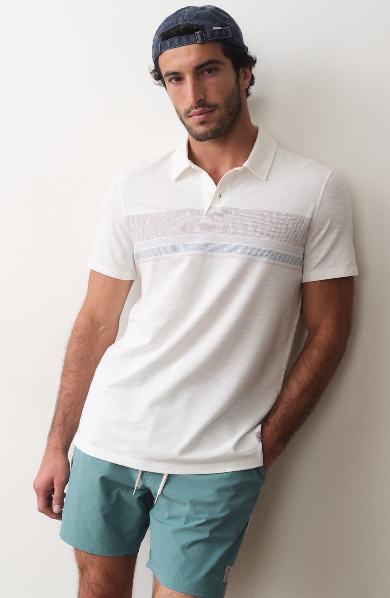 Marine Layer Air Stripe Polo, Alternate, color, White Multi Stripe