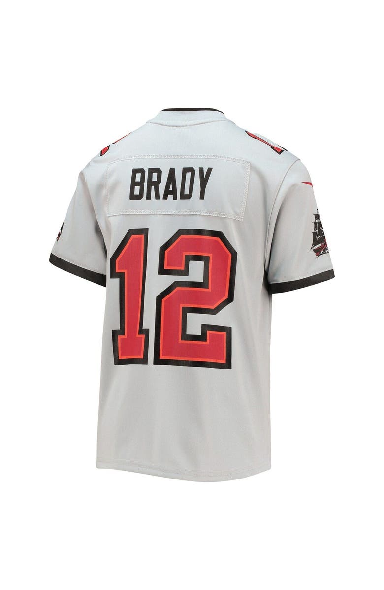 Nike Youth Nike Tom Brady Gray Tampa Bay Buccaneers Inverted Team Game Jersey, Alternate, color, 