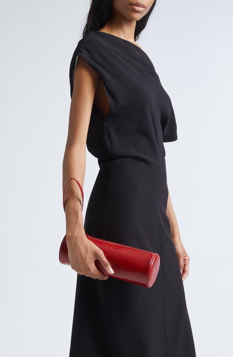 Proenza Schouler Silo Shiny Round Clutch, Alternate, color, Red