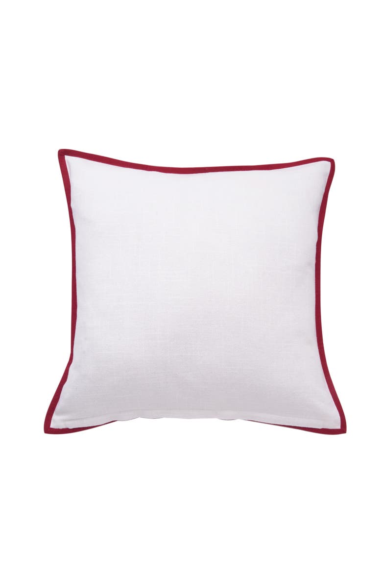 C&F Home Holly Spring Berry Cotton Blend Christmas Embellished Accent Throw Pillow 18" x 18", Alternate, color, Green