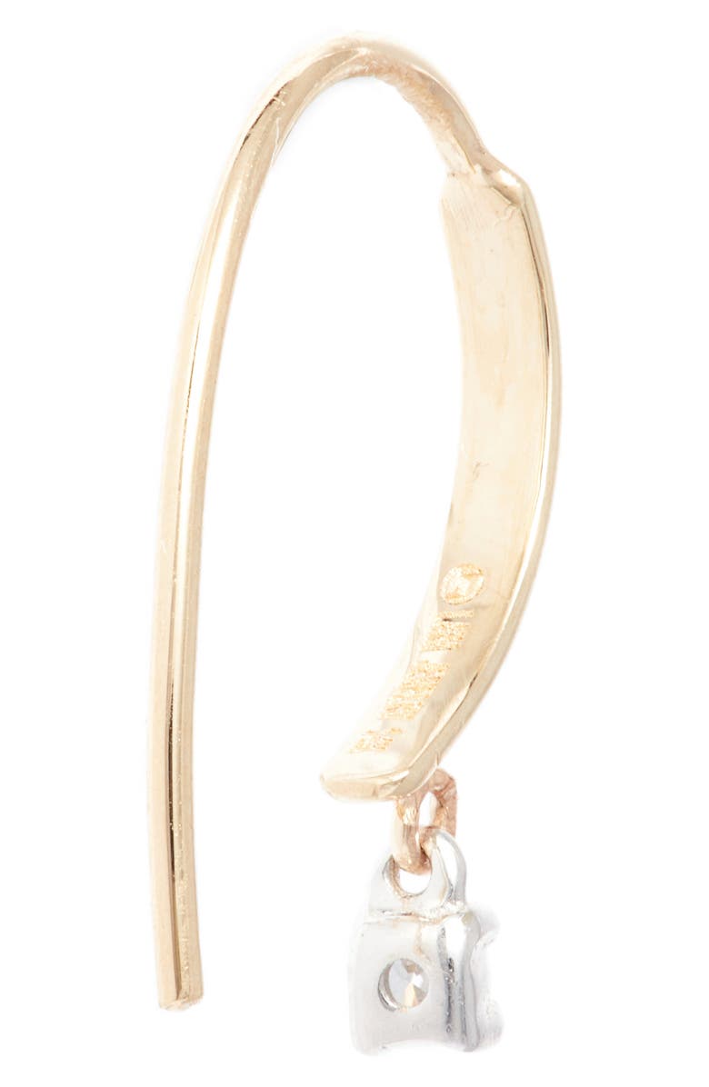 LANA Mini Diamond Drop Hoop Earrings, Alternate, color,
