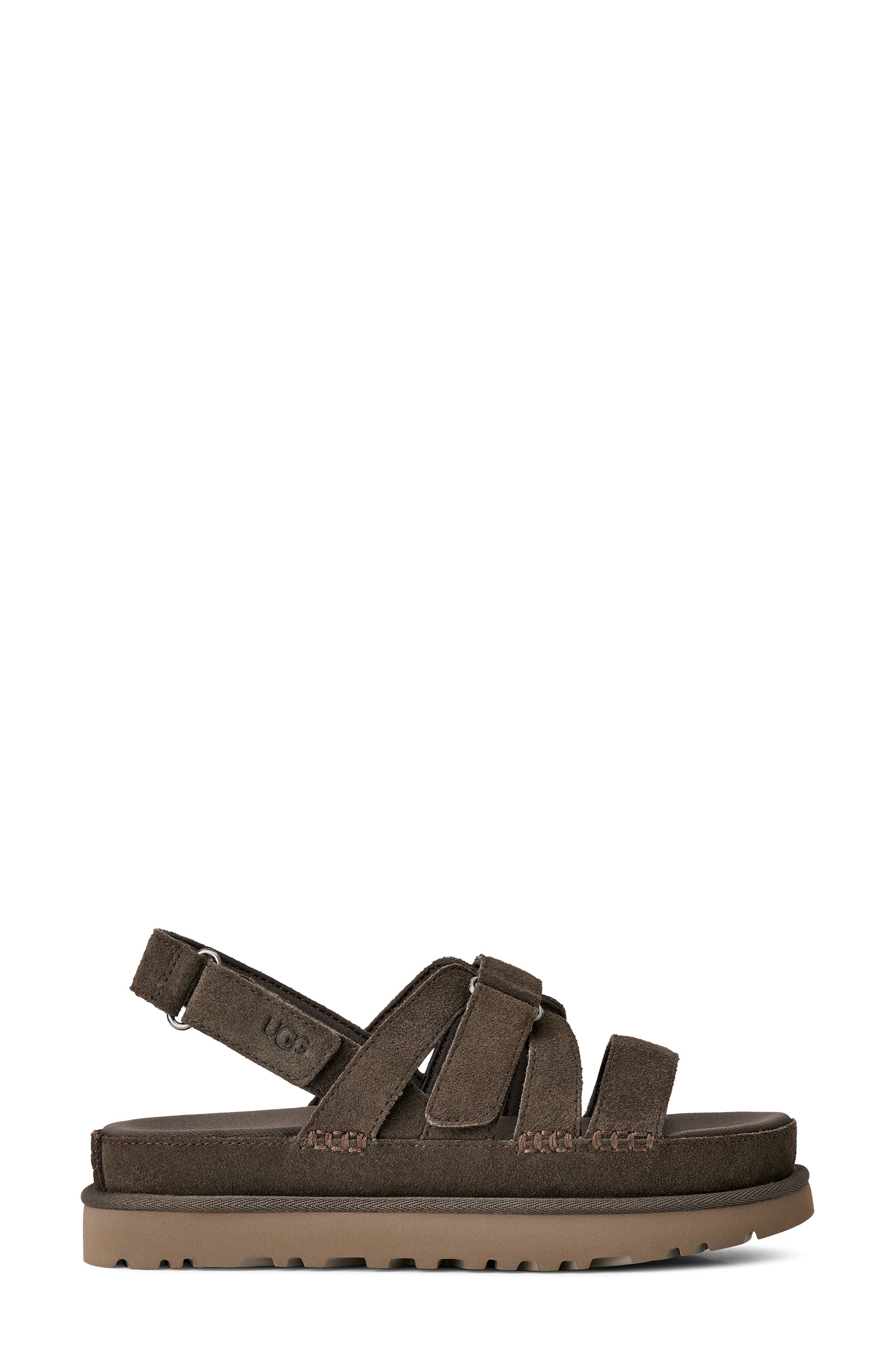 UGG<sup>®</sup> Goldenstar Gleam Sandal, Alternate, color, Dense Smoke
