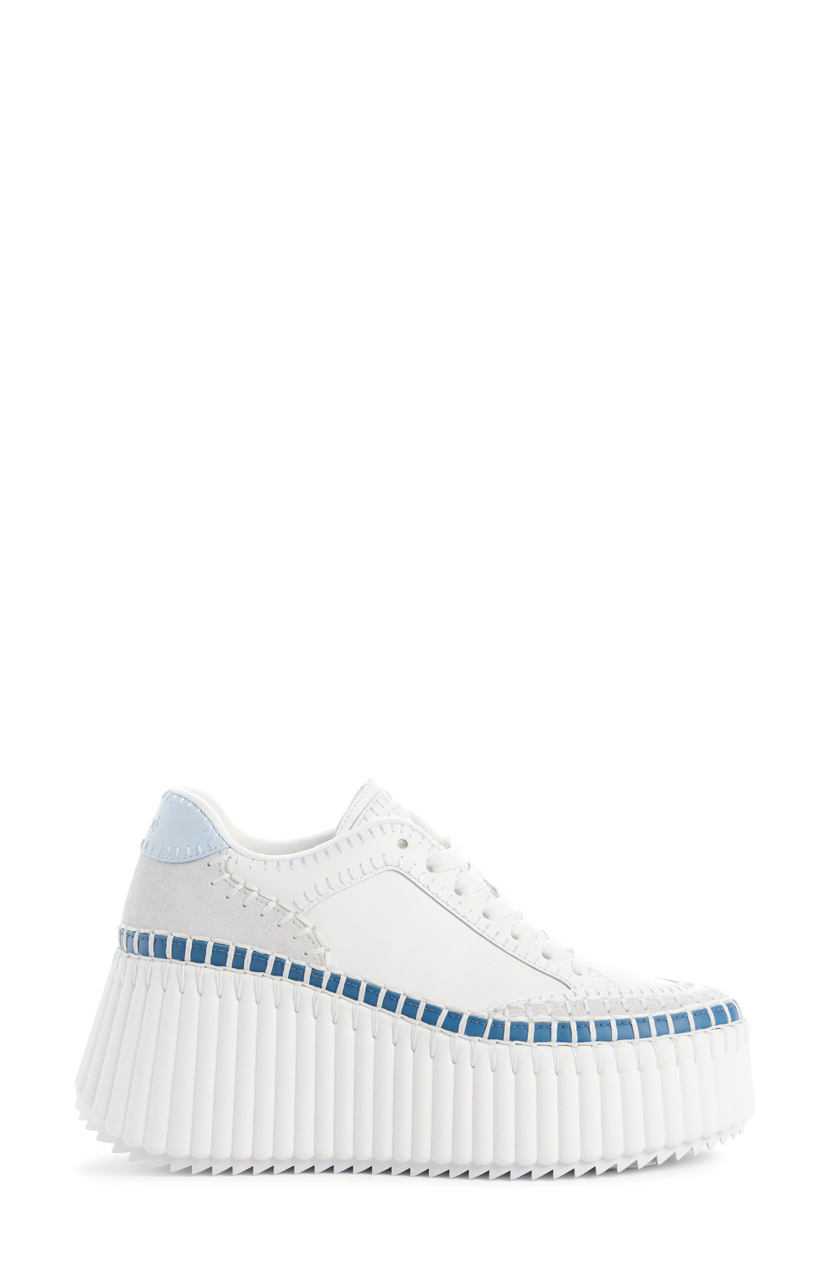 Chloé Nama Platform Sneaker, Alternate, color, Blue/ White