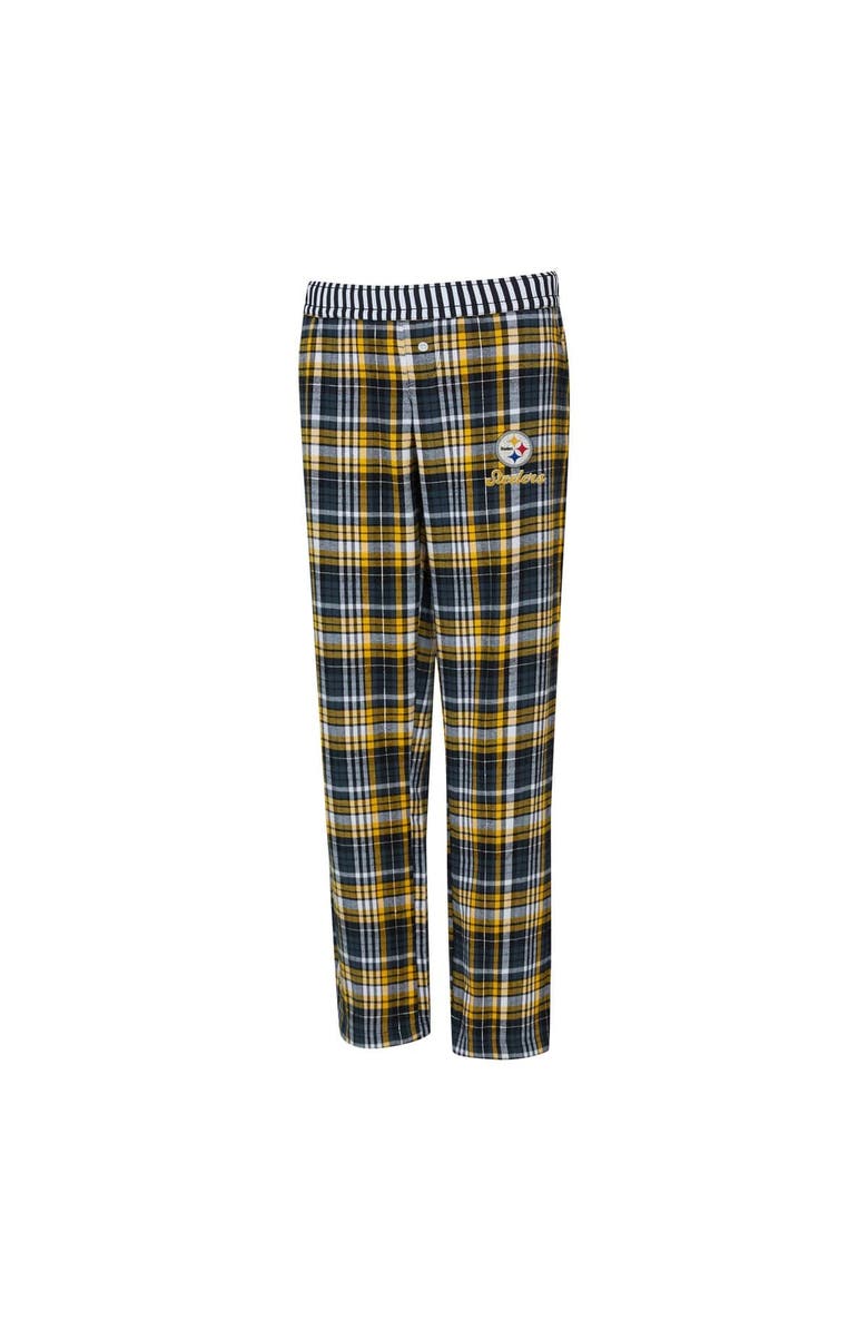 CONCEPTS SPORT Women's Concepts Sport  Black Pittsburgh Steelers Laney Plaid Tri-Blend Pants, Alternate, color, Black