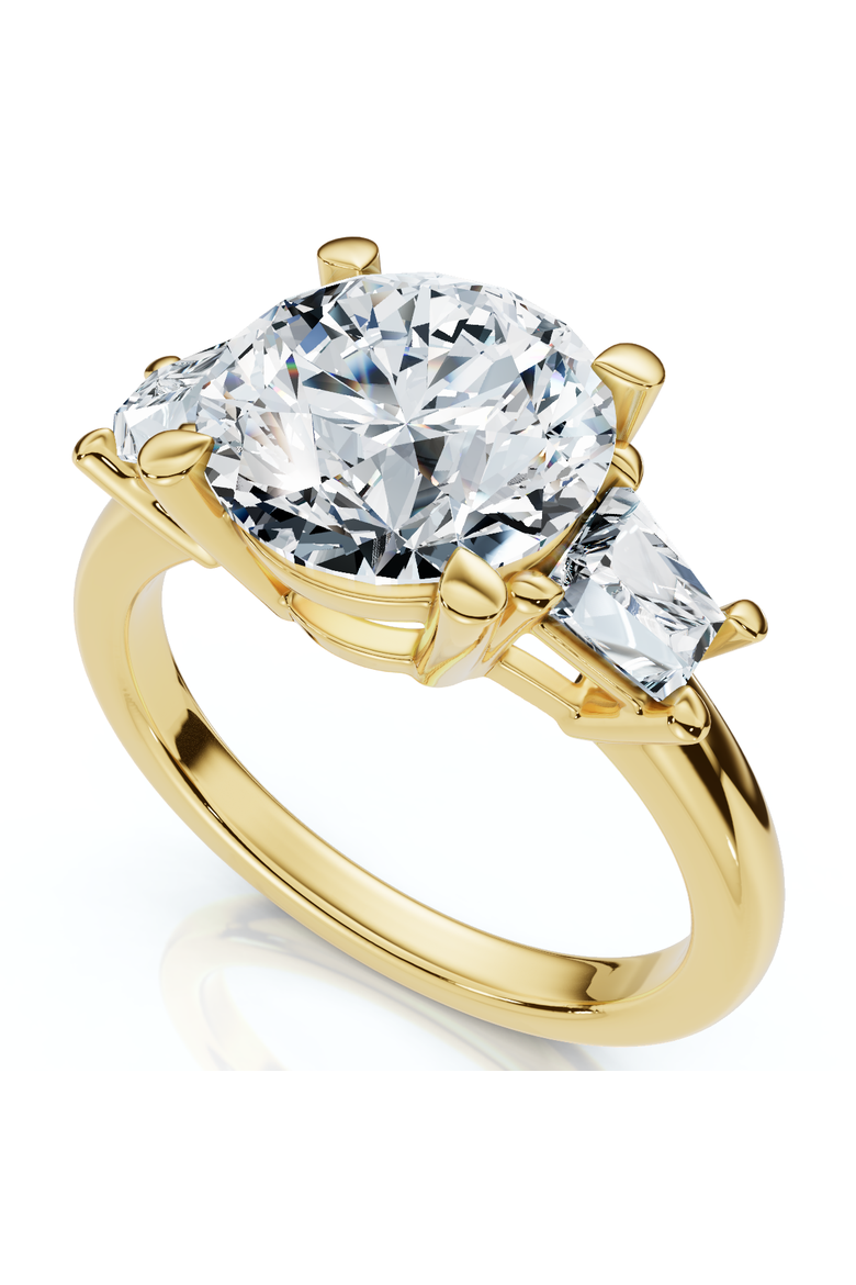 Certified 3 3/4Ct Kiran Diamond Engagement Ring 14k Gold, Main, color, 14k Yellow Gold