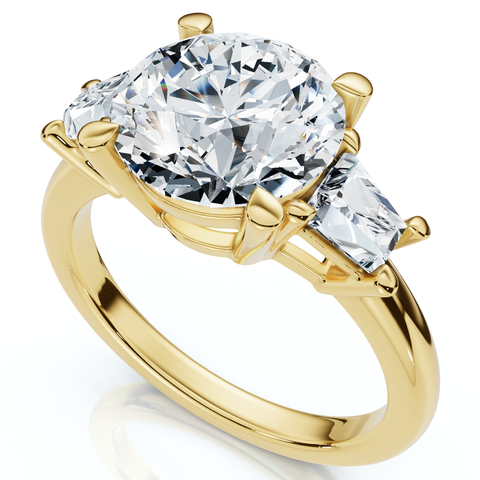 Certified 3 3/4Ct Kiran Diamond Engagement Ring 14k Gold