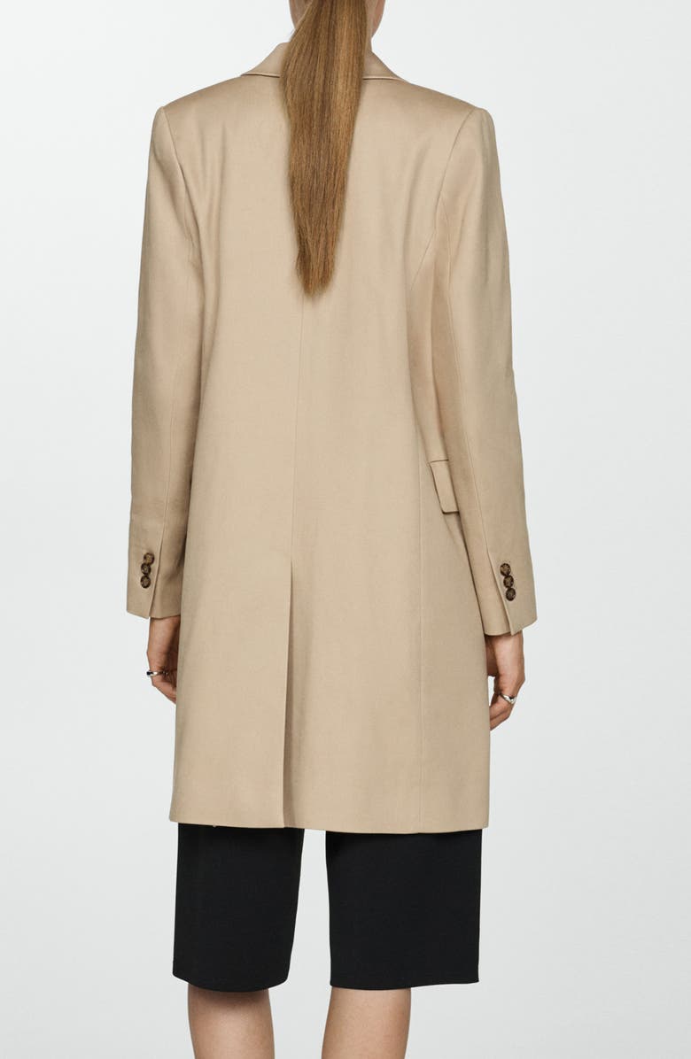 MANGO Straight Fit Cotton Coat, Alternate, color, 