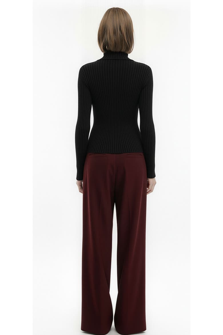 Elena Turtleneck Knit Top, Alternate, color, Black