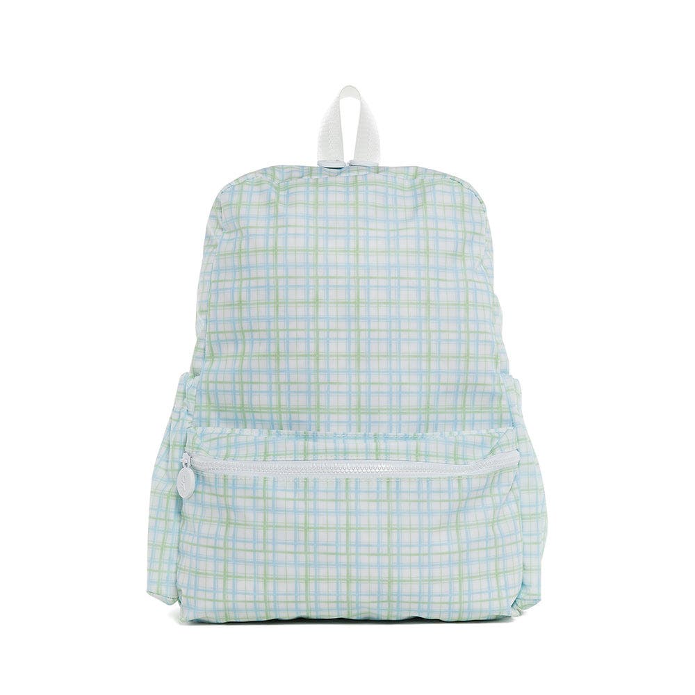 TRVL Design Classic Plaid Green Backpack, Main, color, 
