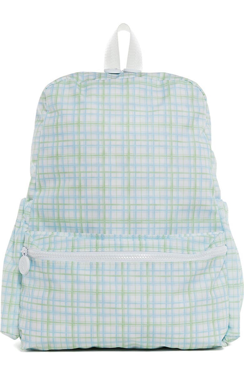 TRVL Design Classic Plaid Green Backpack, Main, color,